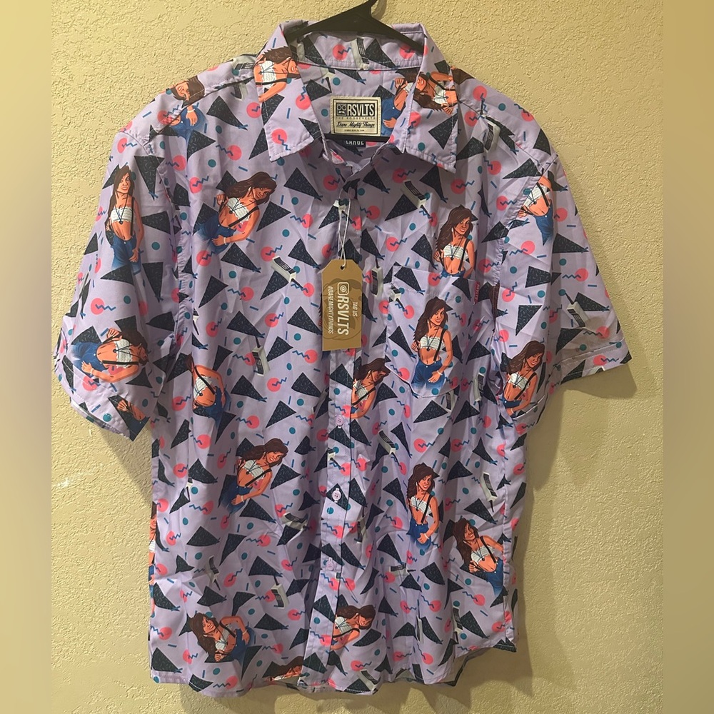 RSVLTS  Dare Mighty Things “Dream Girl” short sleeve Men’s shirt (light purple)
